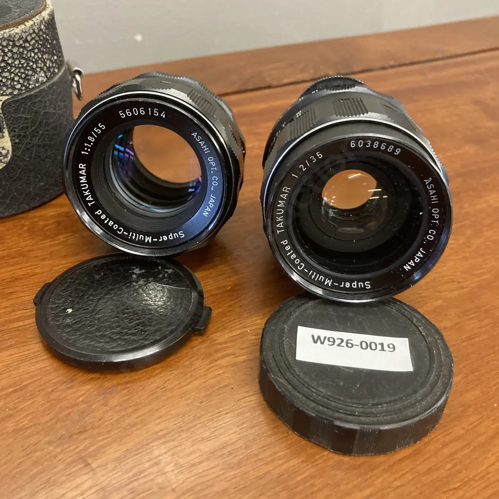 Asahi Super-Multi-Coated Takumar 1:2/35 Lens & 1:1.8/55 Lens Image 1++